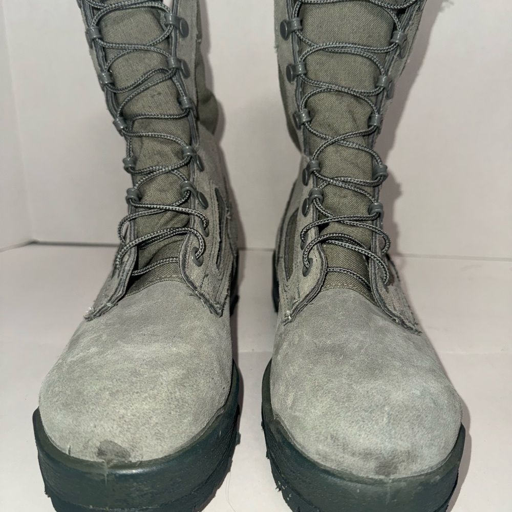 WELLCO AIR FORCE HW STEEL TOE MENS SZ 5 RF MILITARY VIRBRAM SOLE BOOTS SAGE